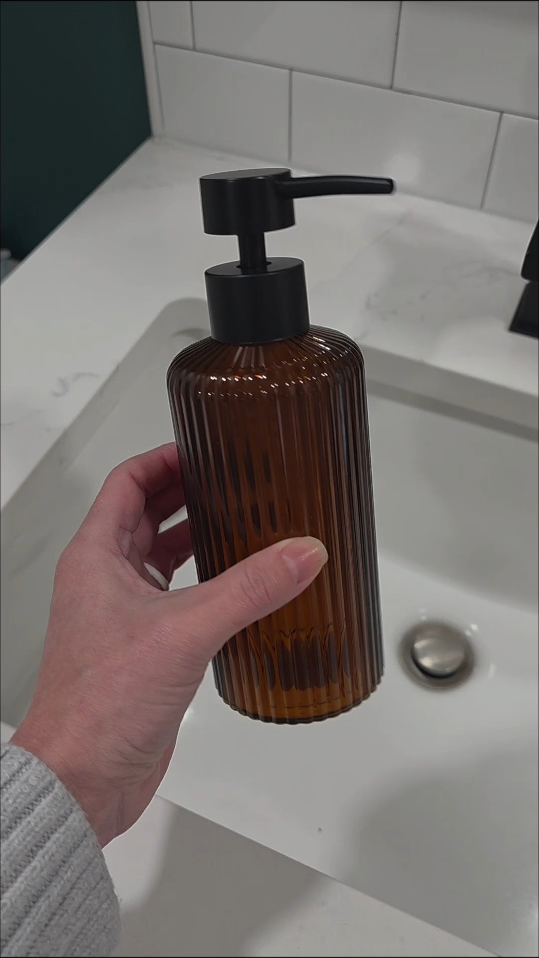 Loving these super affordable new soap dispenser for our bathroom. Filling them up with my favorite hand soap that smells like Christmas trees all year round. #bathroom #walmartfinds  

 #LTKHome