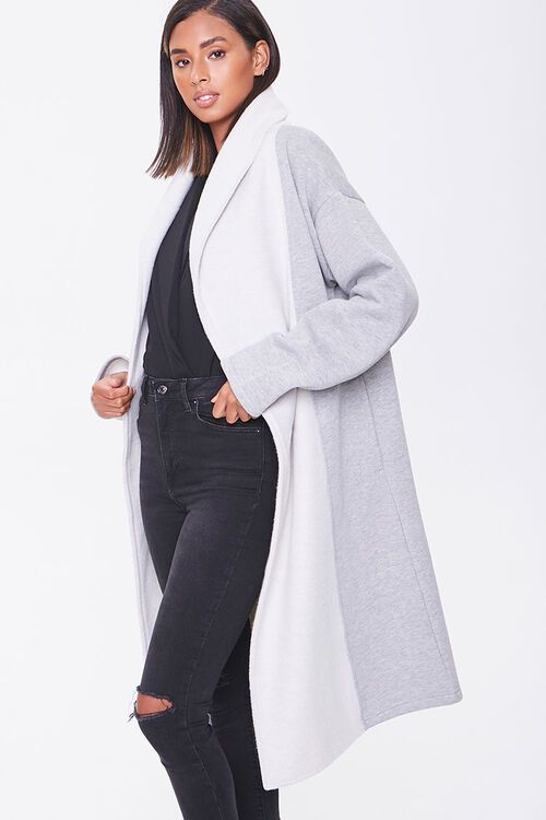 Heathered Colorblock Longline Coat | Forever 21 (US)