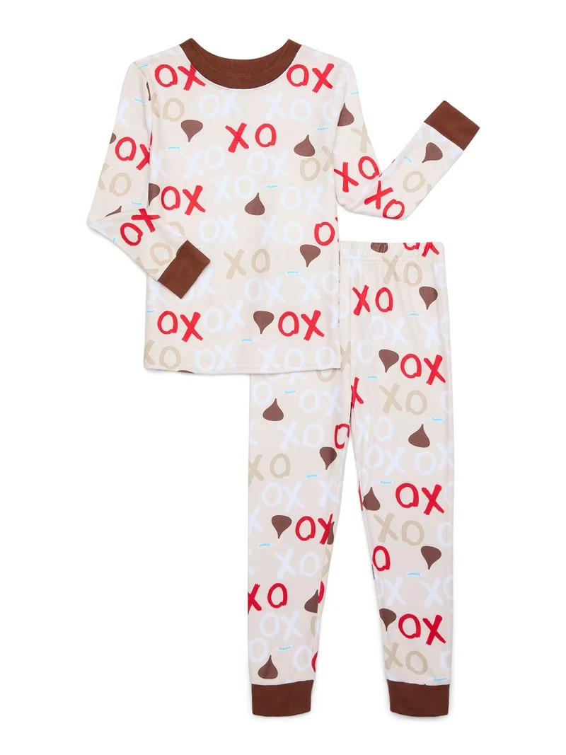 Hershey's Kiss Valentine's Day Toddler Snug Fit Pajama Set, 2-Piece, Sizes 12M-5T | Walmart (US)