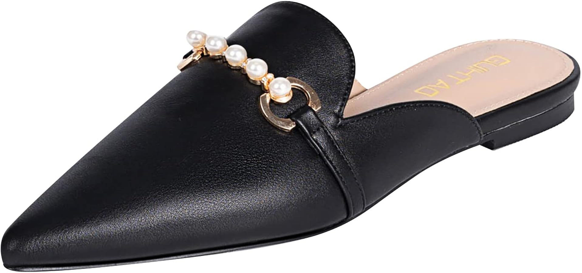 Mules for Women Flats Comfortable Loafers Pointed Toe Slip On Pearl Shoes for Women | Amazon (US)