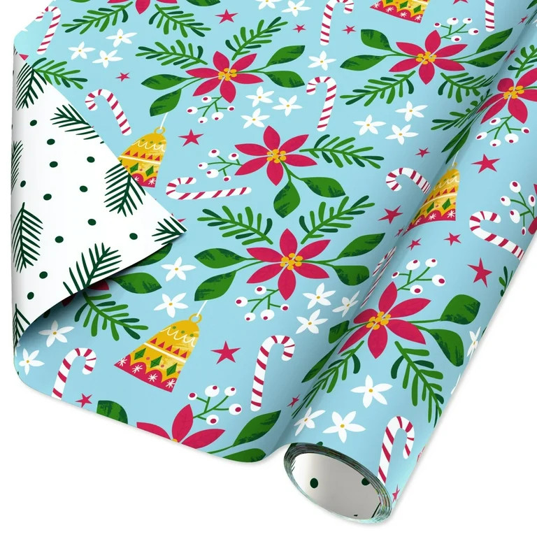 American Greetings 60 sq. ft. Alegria Paz Christmas Wrapping Paper, Florals (1 Roll, 30 in. x 288... | Walmart (US)