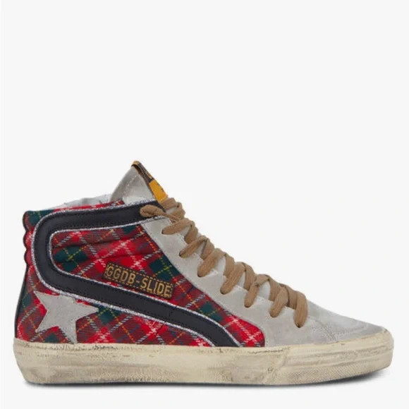 Golden Goose Red Tartan Slide Sneaker | Poshmark