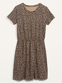 Waist-Defined Slub-Knit T-Shirt Dress for Women | Old Navy (US)