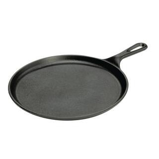 10.5 in. Cast Iron Griddle in Black | The Home Depot