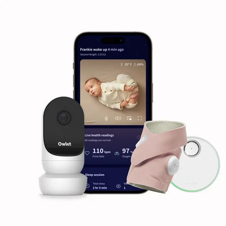 Owlet Dream Duo (Gen 2) - Smart Baby Monitor Bundle with Sock & Cam 2 HD Wifi Video - Dusty Rose | Walmart (US)