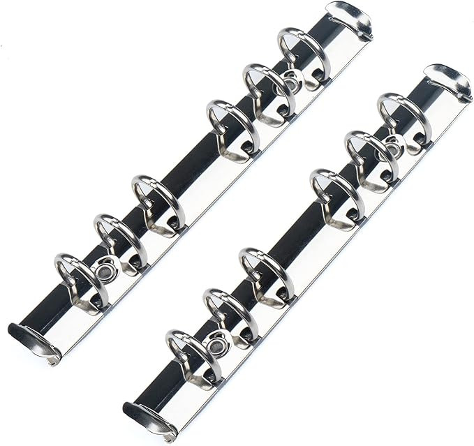 Moterm 2 Pieces 6-Hole Ring Binder Mechanisms Replacement Kit for Ring Planners (True A6, Silver ... | Amazon (US)