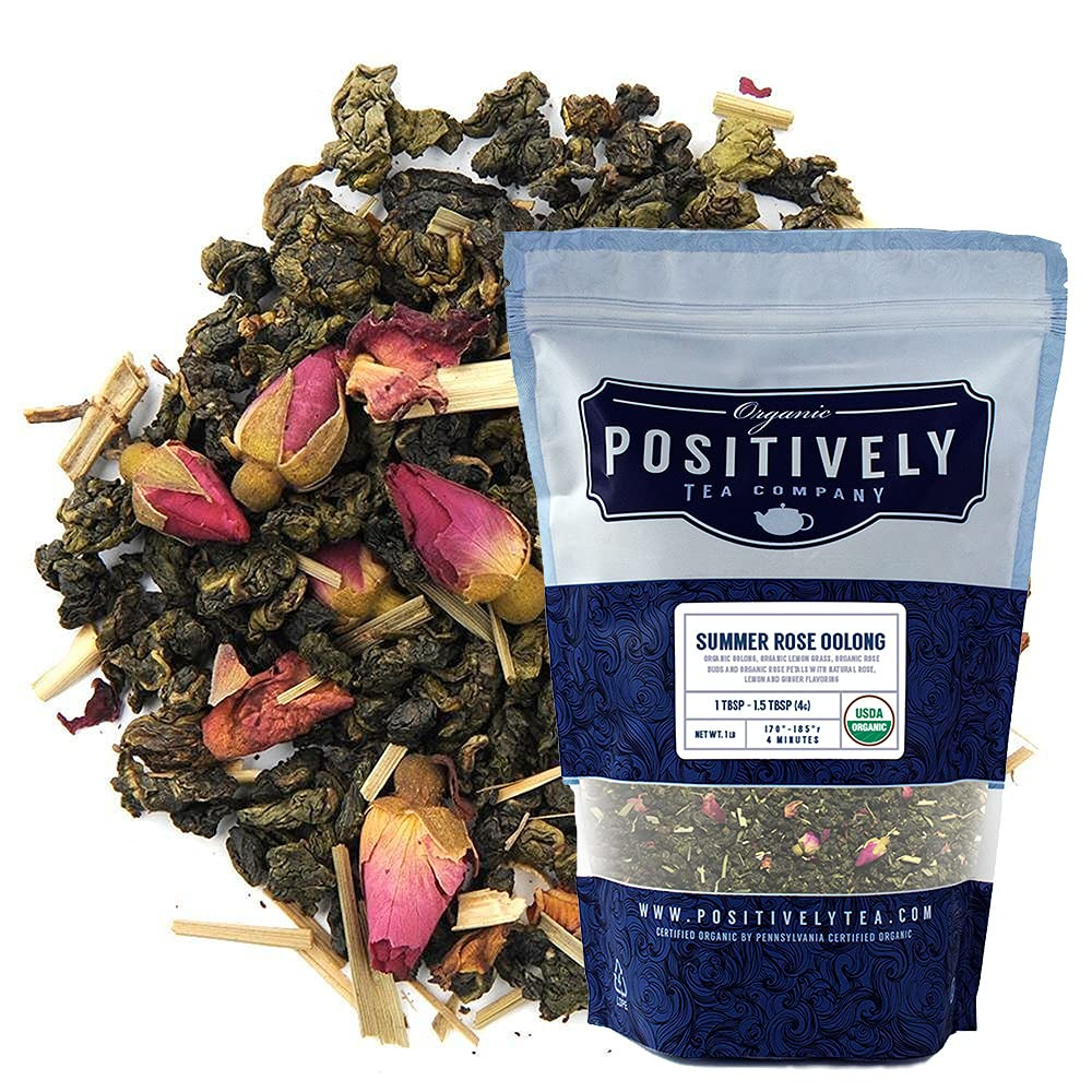 Organic Positively Tea Company, Summer Rose Oolong Tea, Loose Leaf, 16 Ounce | Amazon (US)