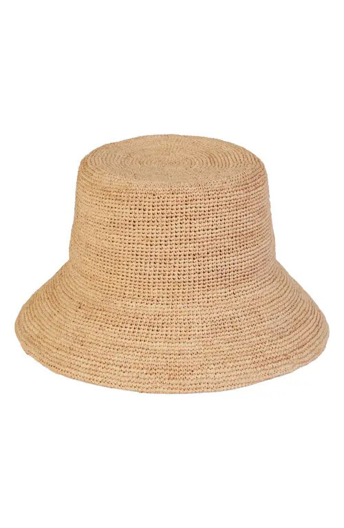 Lack of Color The Inca Raffia Bucket Hat in Natural at Nordstrom, Size Large | Nordstrom