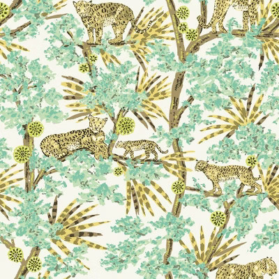 Tempaper Leopards Peel and Stick Wallpaper Lime | Target
