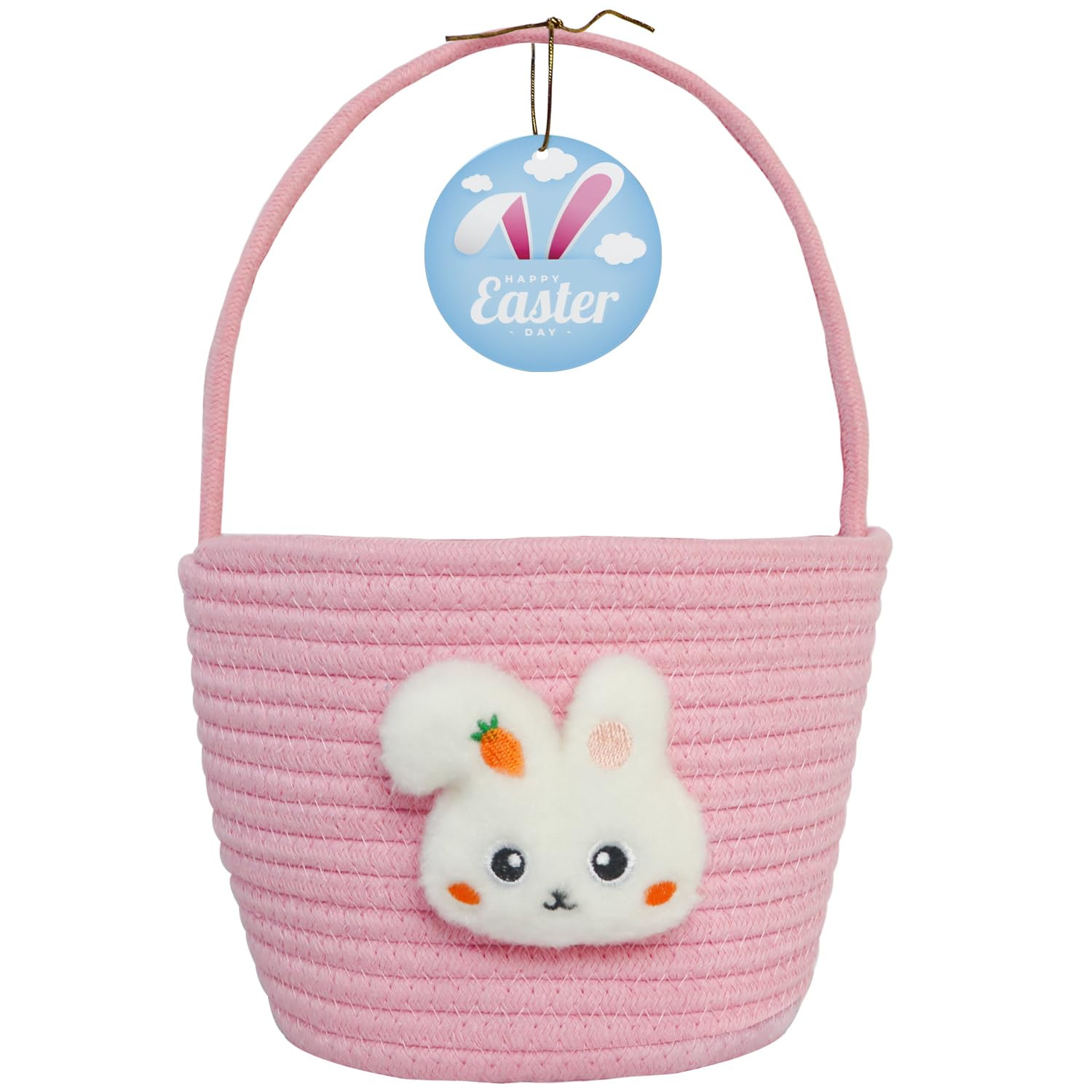 Easter Basket, Easter Baskets for Kids, Baby Easter Basket with Handle, Empty Bunny Egg Basket, E... | Amazon (US)