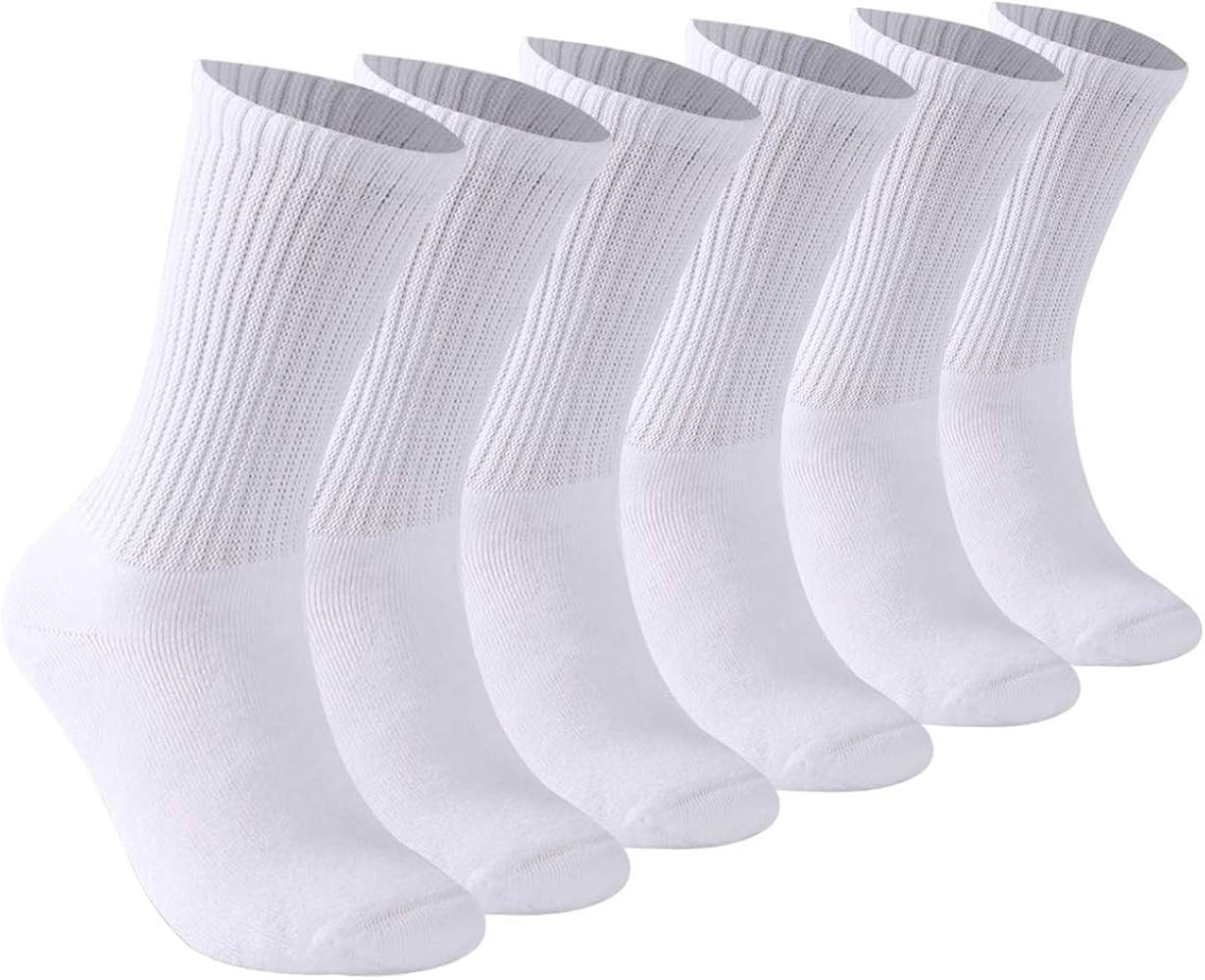 Thread Linens Lot de 6 paires de chaussettes en coton pour femmes diabétiques non élastiques po... | Amazon (FR)
