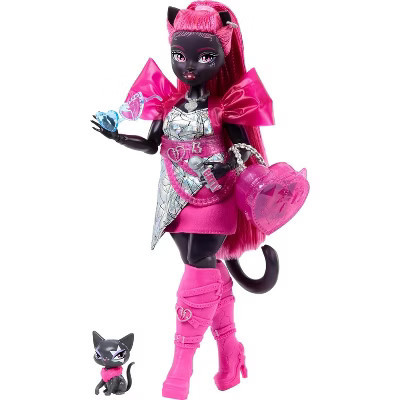 Monster High Catty Noir Doll, Werecat with Pet Cat Amulette & Accessories | Target