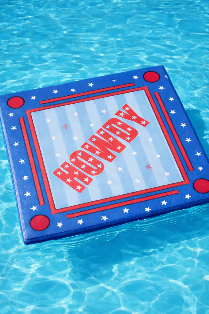 Floating Mahjong Tile Mat in Howdy + Red, White and Blue | Girl Tribe Co.