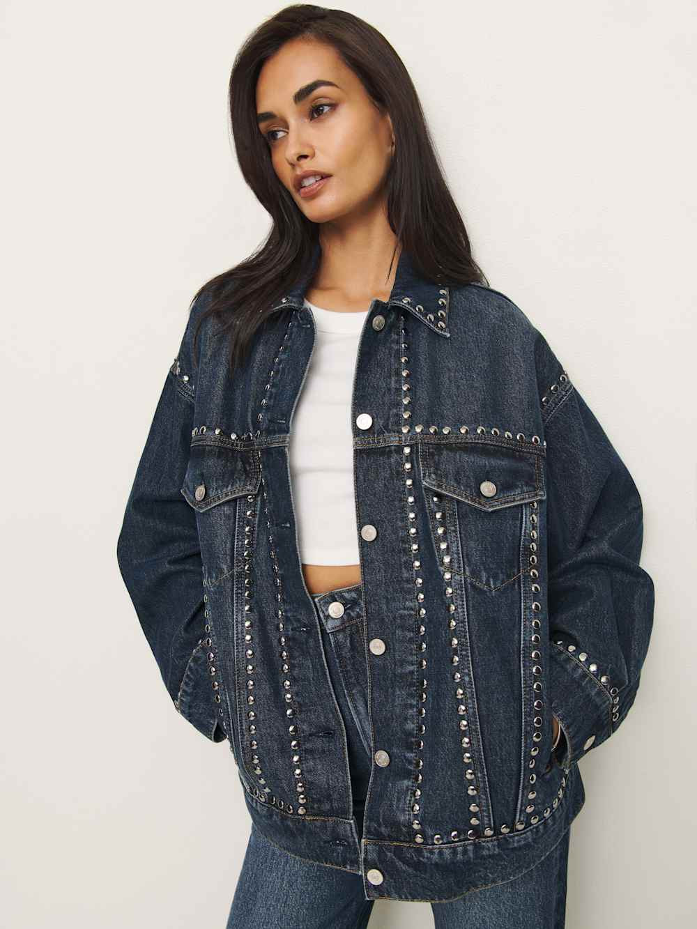 Brooks Oversized Denim Jacket | Reformation (Global)