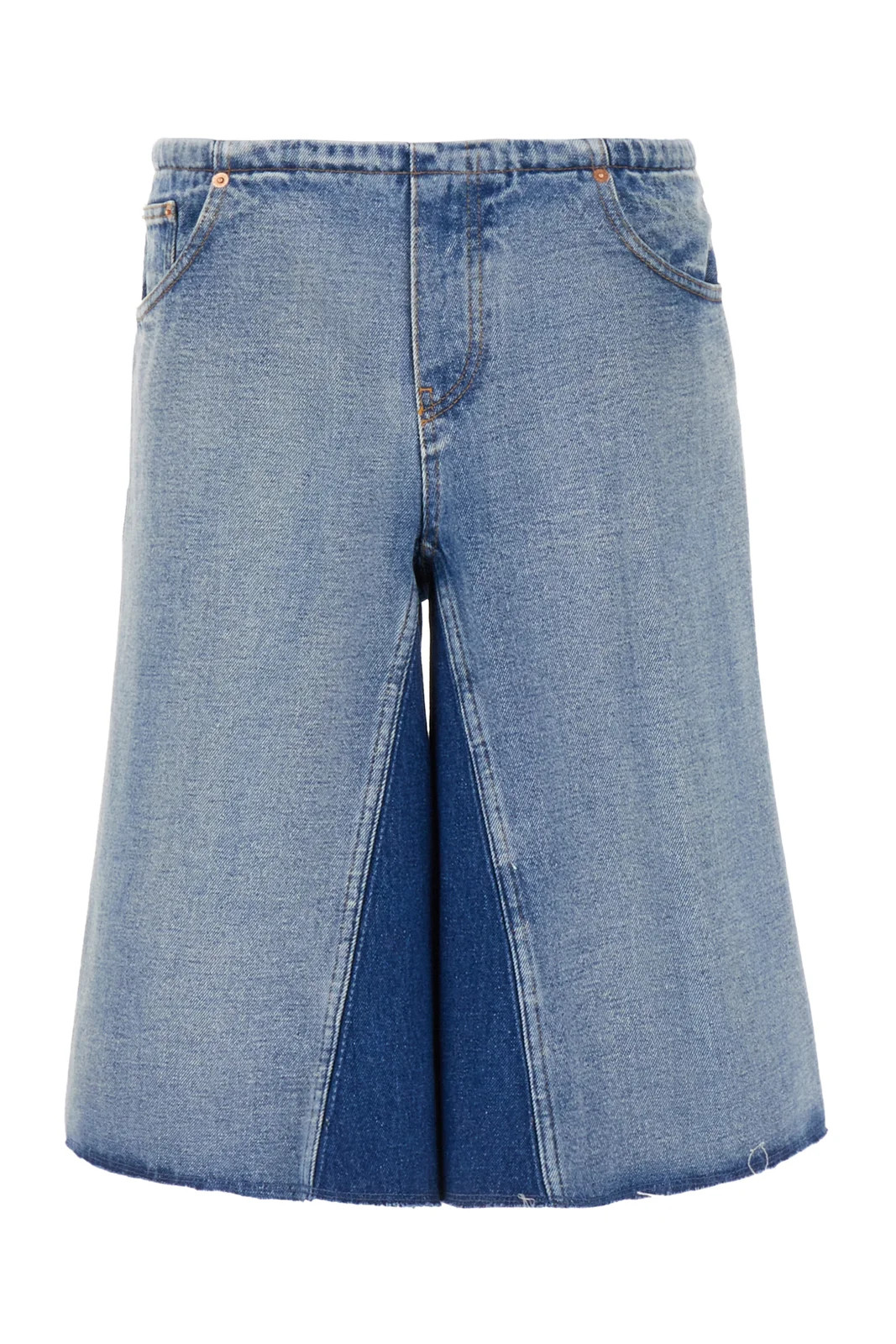 MM6 Maison Margiela Frayed Hem Oversized Denim Shorts | Cettire Global