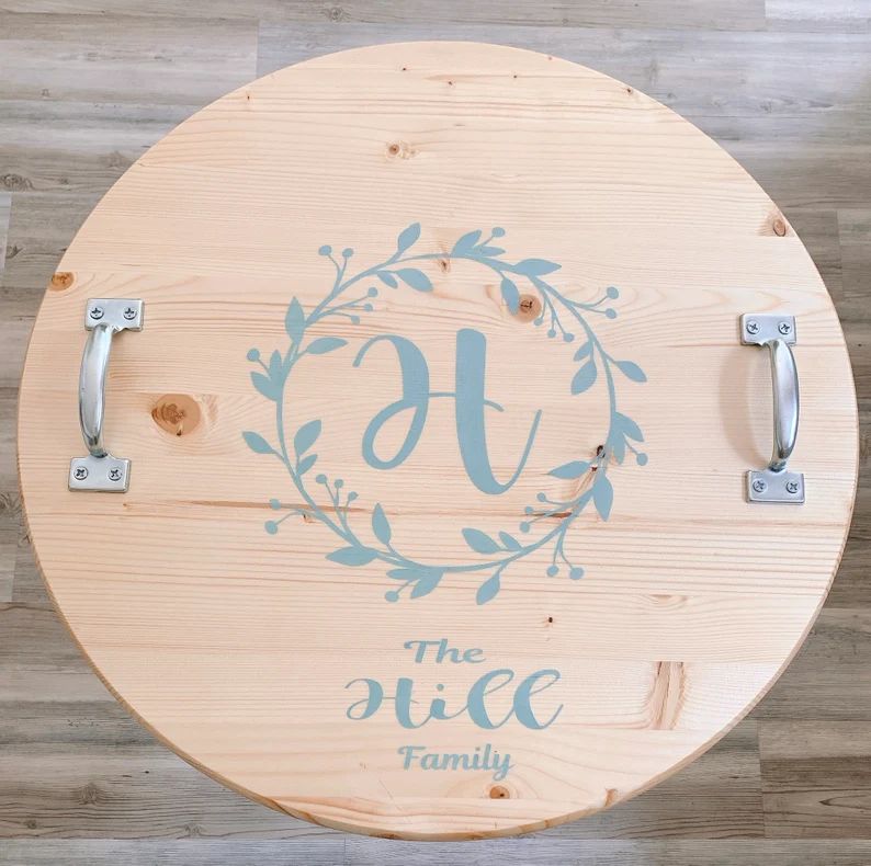 Round Charcuterie Board Monogrammed | Etsy | Etsy (US)