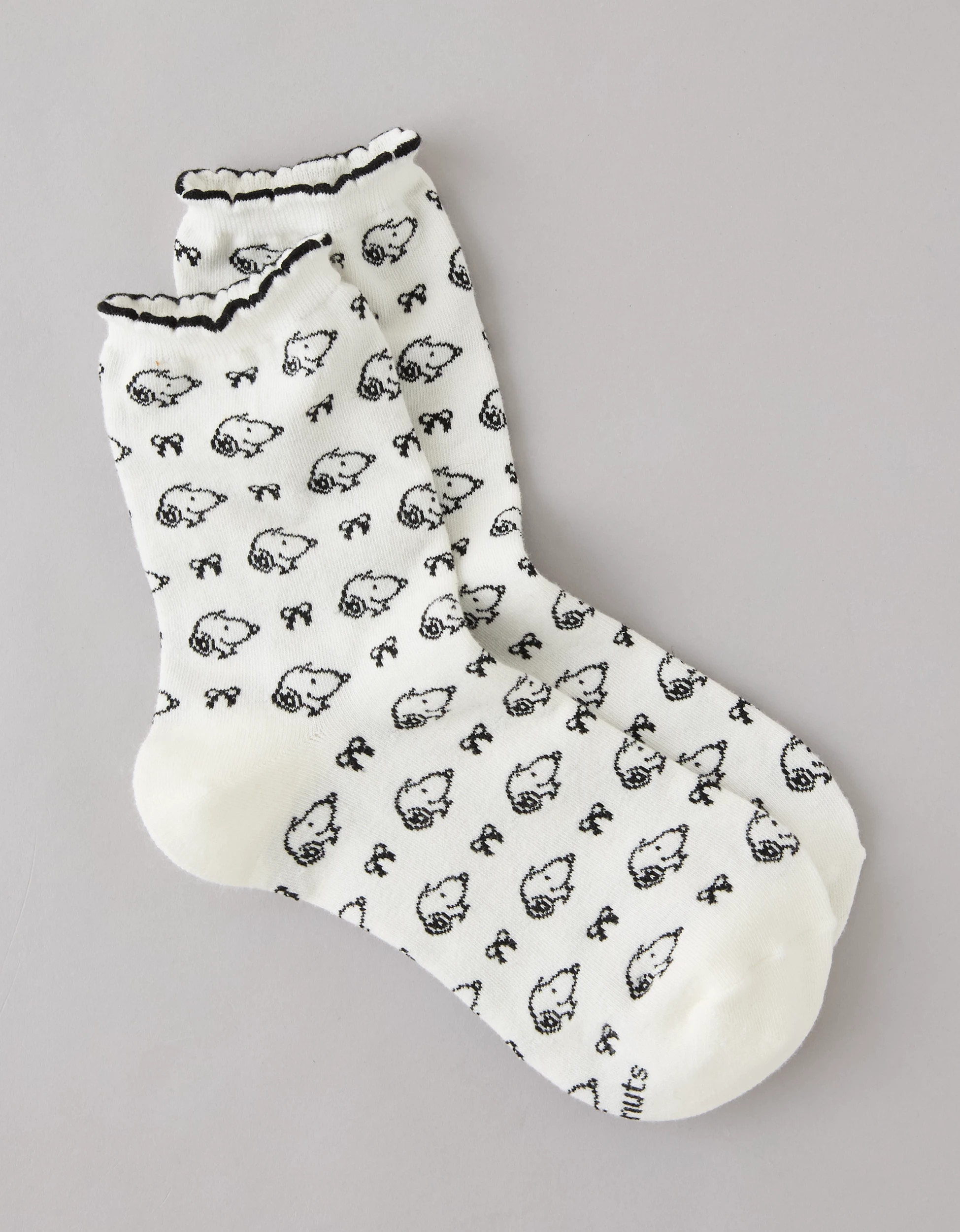 AE Snoopy Cropped Crew Socks | American Eagle Outfitters (US & CA)