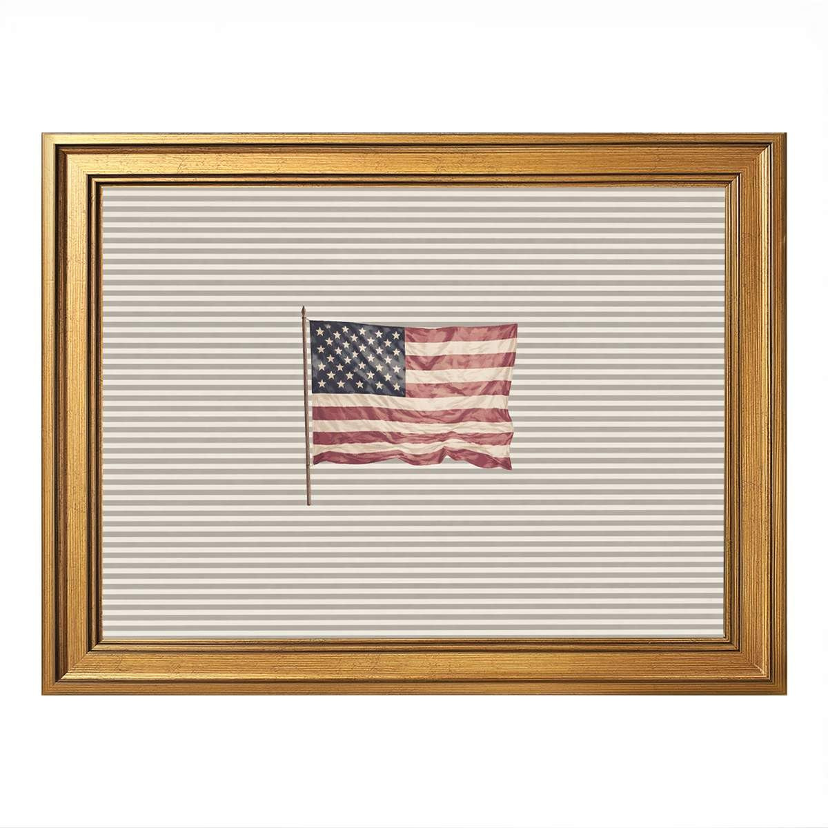 Vintage Framed Canvas Wall Art American Flag Art Print Retro Minimalist Poster Painting Pictures ... | Amazon (US)