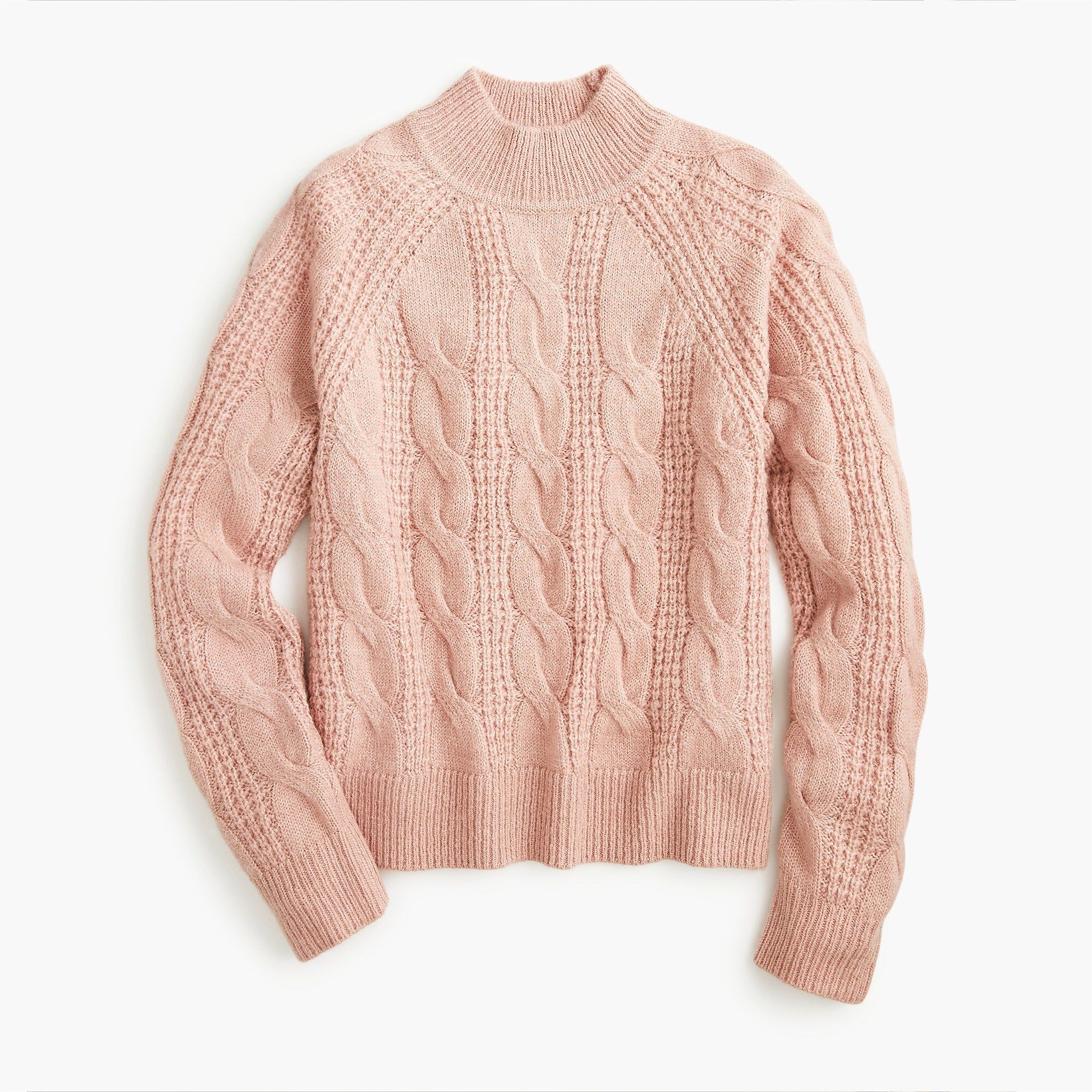 Mockneck cable-knit sweater | J.Crew US