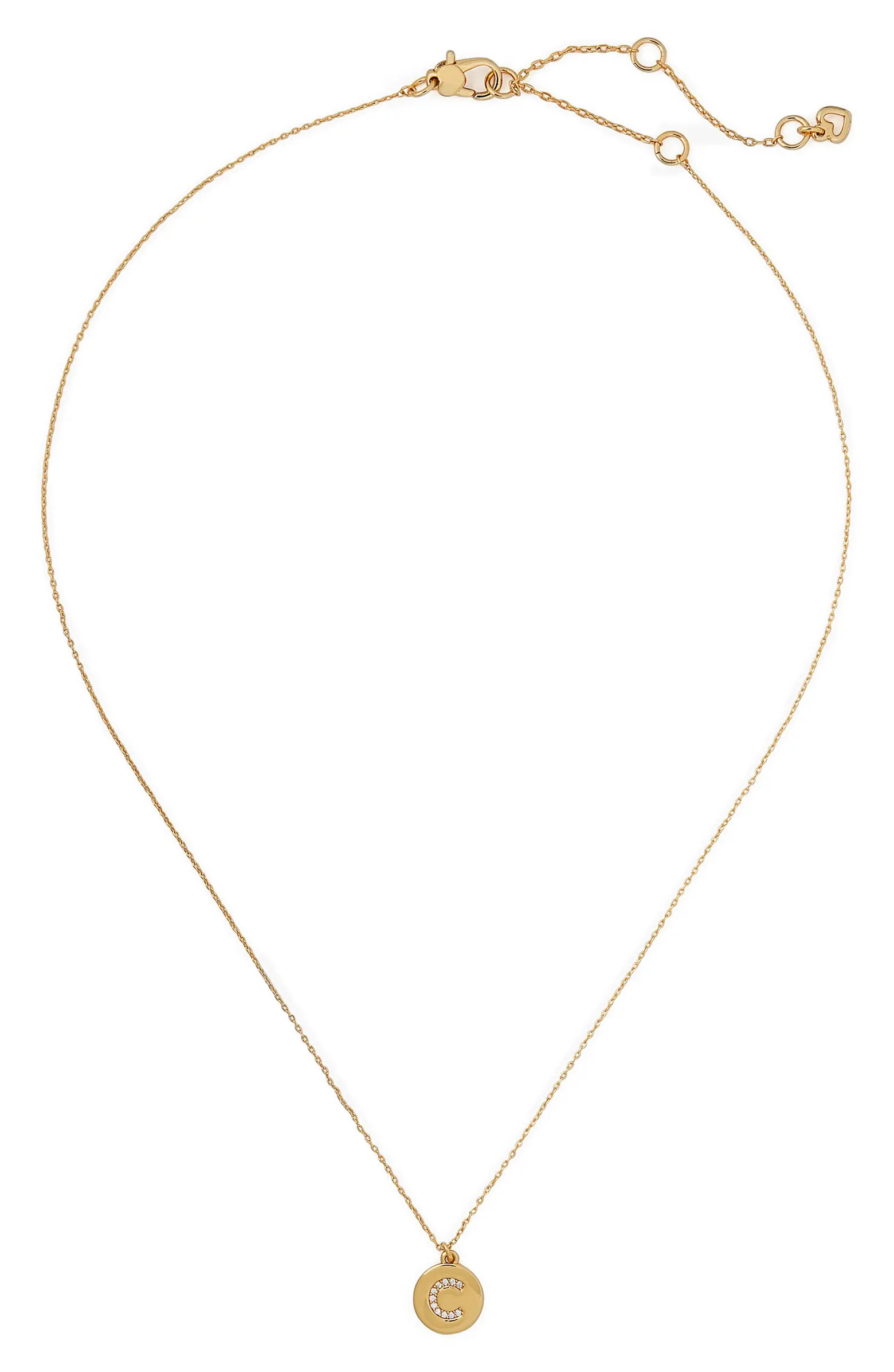 pavé mini initial pendant necklace | Nordstrom