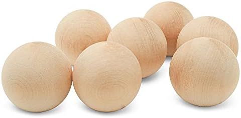 2-1/2 inch Wooden Balls, Bag of 2 Unfinished Natural Hardwood Wooden Balls for Crafts and DIY Pro... | Amazon (US)