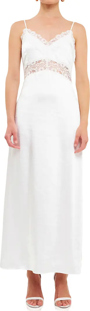 Endless Rose Lace Detail Satin Slipdress | Nordstrom | Nordstrom