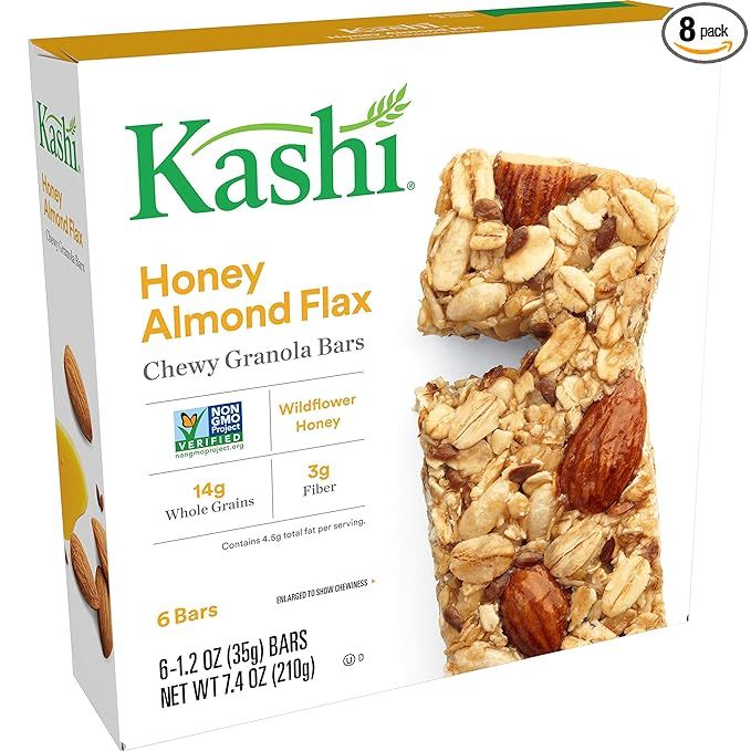 Kashi Granola Bars 3.7lb Case Pack , Chewy Honey Almond Flax, 6 Count (Pack of 8) | Amazon (US)