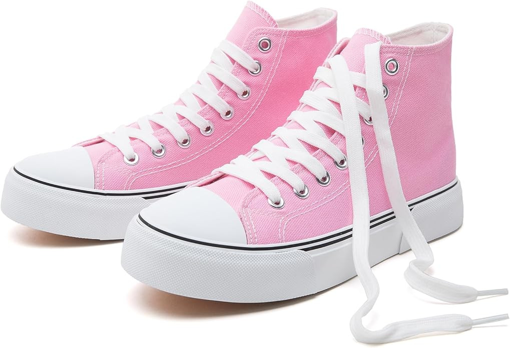 hash bubbie Unisex Fashion High top Sneakers Womens Classic High Tops Canvas Shoes Casual Tennis ... | Amazon (US)