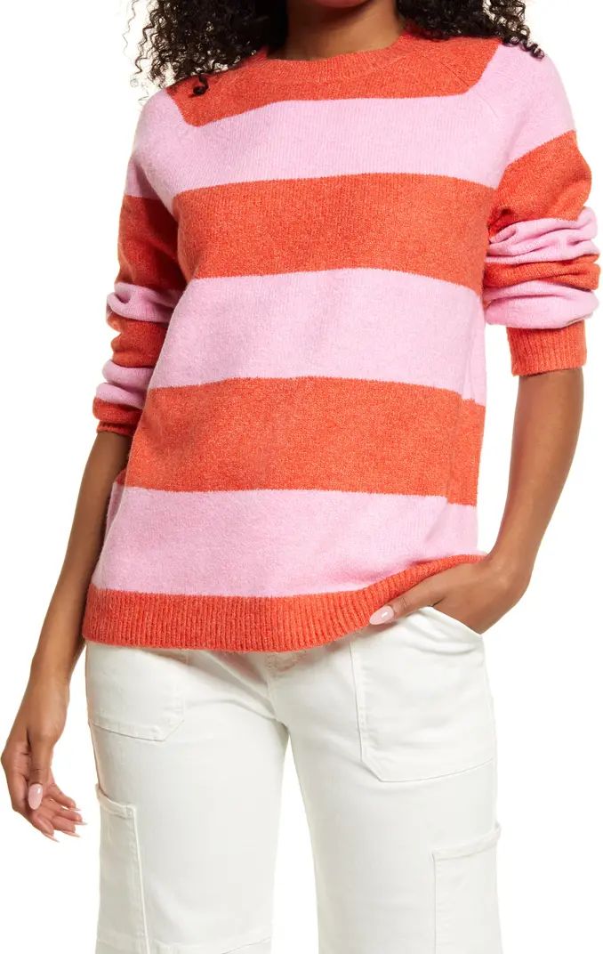 BP. Rugby Stripe Recycled Polyester Blend Sweater | Nordstrom | Nordstrom