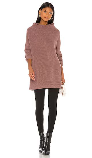 Ottoman Slouchy Tunic Sweater Dress in Taupe | Revolve Clothing (Global)