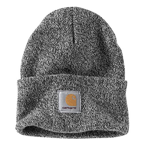 Carhartt Men's Knit Cuffed Beanie, Black/White, One Size | Amazon (US)