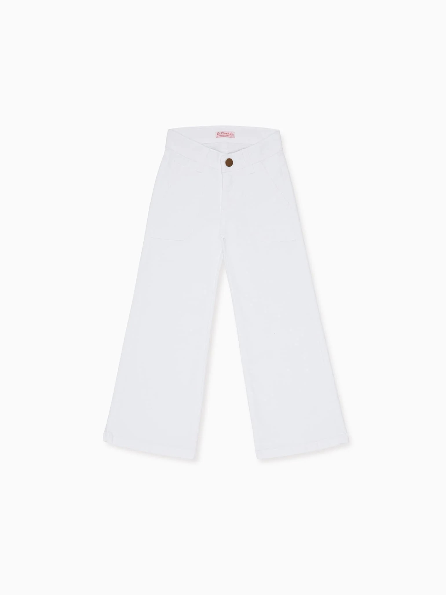 White Enola Girl Wide Leg Jeans | La Coqueta (US)