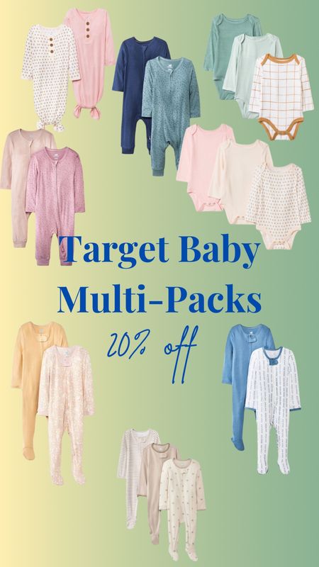 Target Baby Multi-Packs 20% off! Search for their cloud island modal pjs they are expensive bamboo dupes! 

#LTKBaby #LTKFamily #LTKSaleAlert