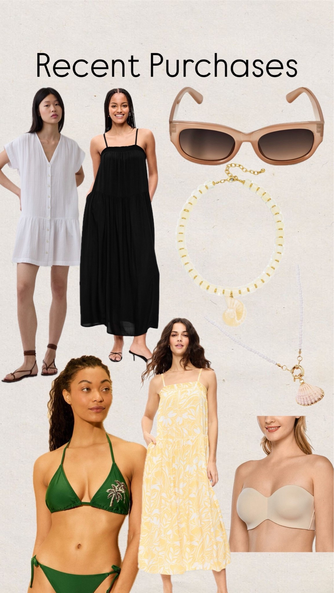Recent purchases
Sunglasses
Maxi dress
Comfortable
Old navy
Gap
Gauze dress
Bikini
Target
Summer Outfit
Dress
Vacation outfit
Strapless bra

#LTKmomlife #LTKootd