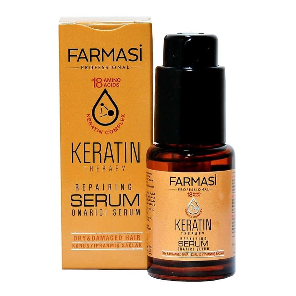 FARMASI Keratin Hair Serum, Straightener for All Hair Types Including Curly and Wavy Hair, Helps ... | Amazon (US)
