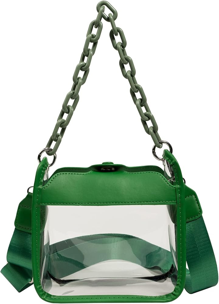 Clear Purses for Women Clear Crossbody Bags Game Day Bag Stadium Approved Shoulder Bag Satchel Ho... | Amazon (US)