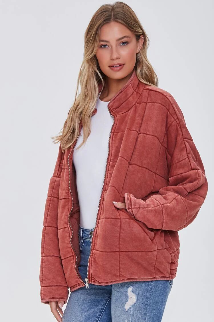 Quilted Zip-Up Jacket | Forever 21