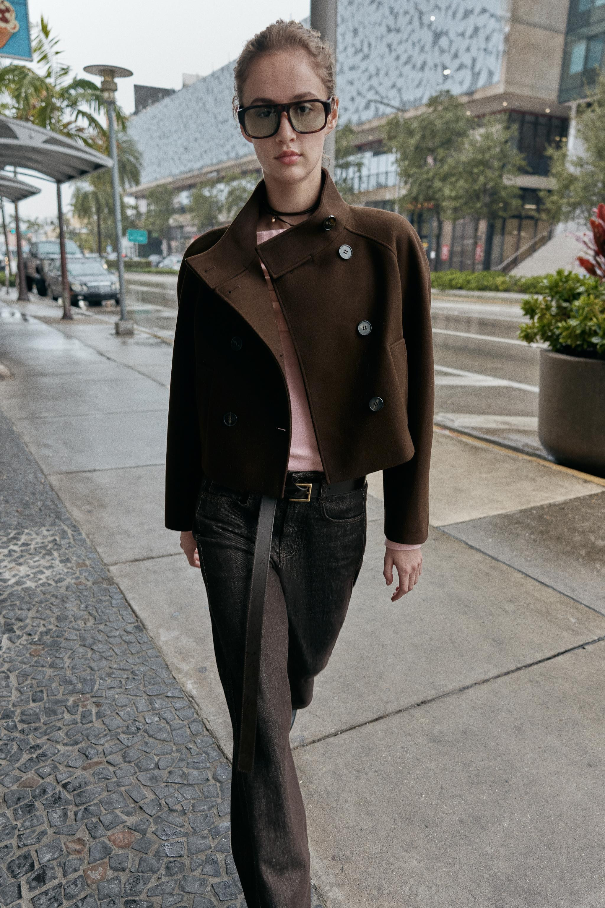 SHORT HIGH COLLAR JACKET | Zara US