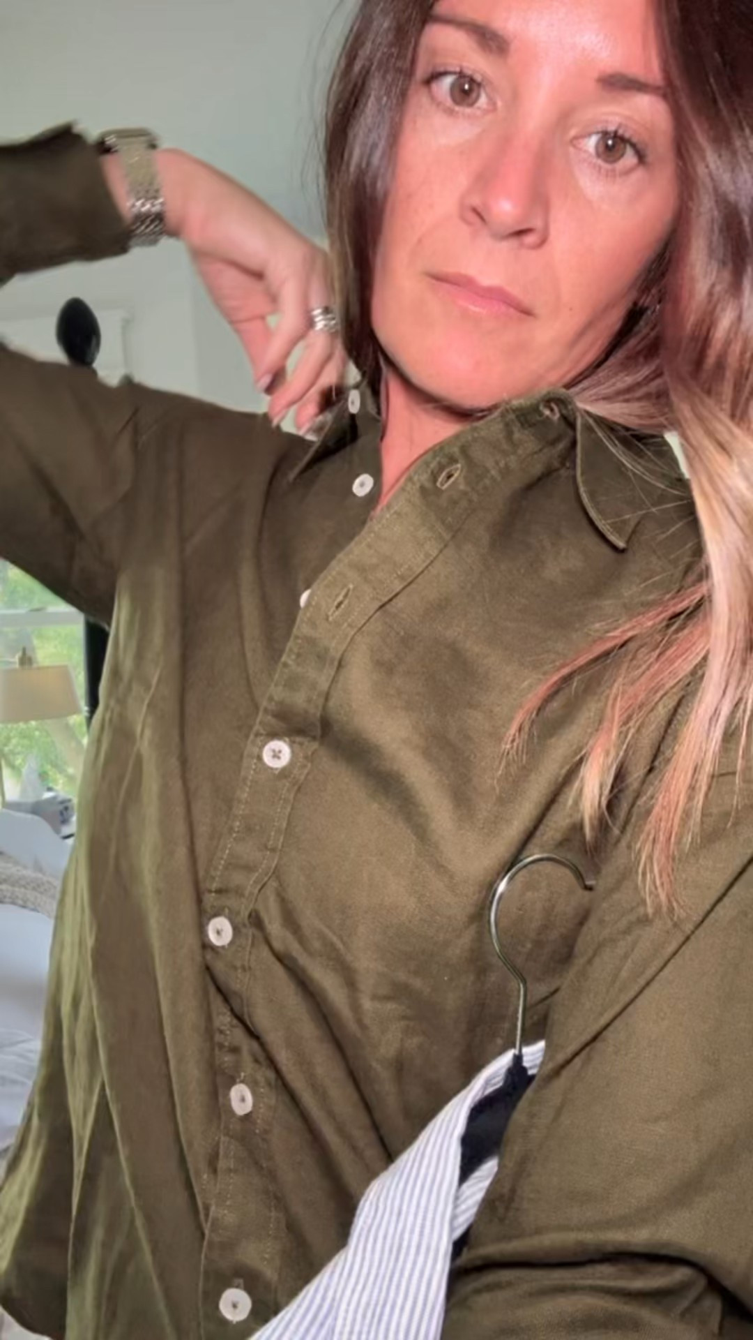 This top, the green is sold out but the material is so comfortable! Several colors available! 

#quince #buttondoenshirt #ootd #comfy 

#LTKBeauty #LTKSaleAlert #LTKTall