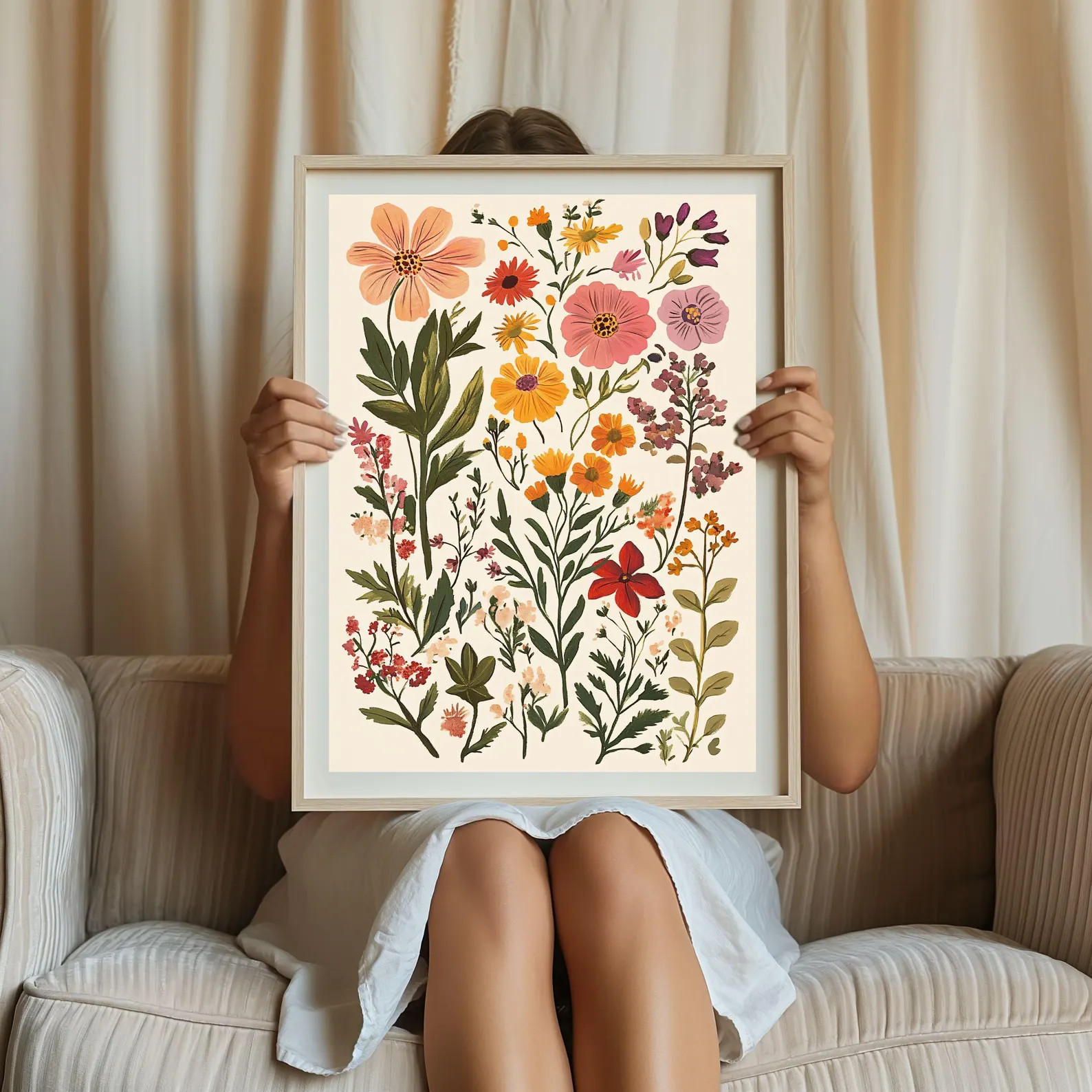 Colorful Wildflower Print Set of 3, Boho Floral Botanical Wall Art Printable, Floral Nursery Wall... | Etsy (US)