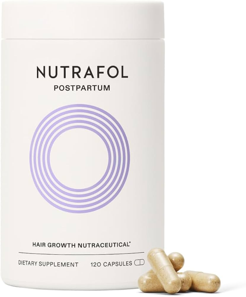 Nutrafol Postpartum Hair Growth Supplements, Clinically Tested for Visibly Thicker Hair and Less ... | Amazon (US)