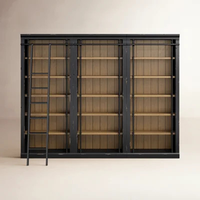 Lorna Assembled 94" Tall Bookcase Wall With Ladder, Storage Organizer, Display Shelf Unit For Office, Living Room | Wayfair North America
