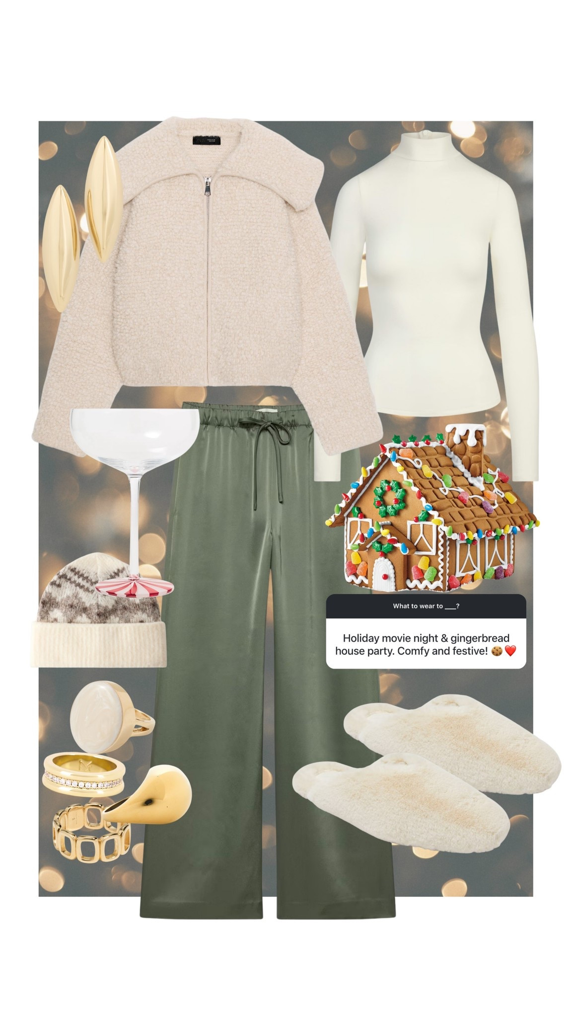 What to wear to a cozy, holiday movie and gingerbread house. 
#kathleenpost

Holiday outfit, neutral holiday, holiday party, Christmas movies

#LTKSeasonal #LTKHoliday