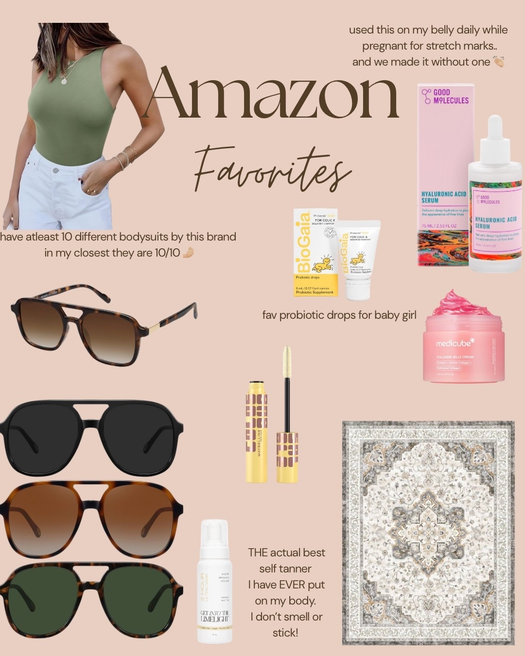 Amazon roundup 👏🏼
A few of my favs! Hopped on the Medicube train and did not disappoint.
Sunnies are on sale! 

#LTKBeauty #LTKBaby #LTKFindsUnder100