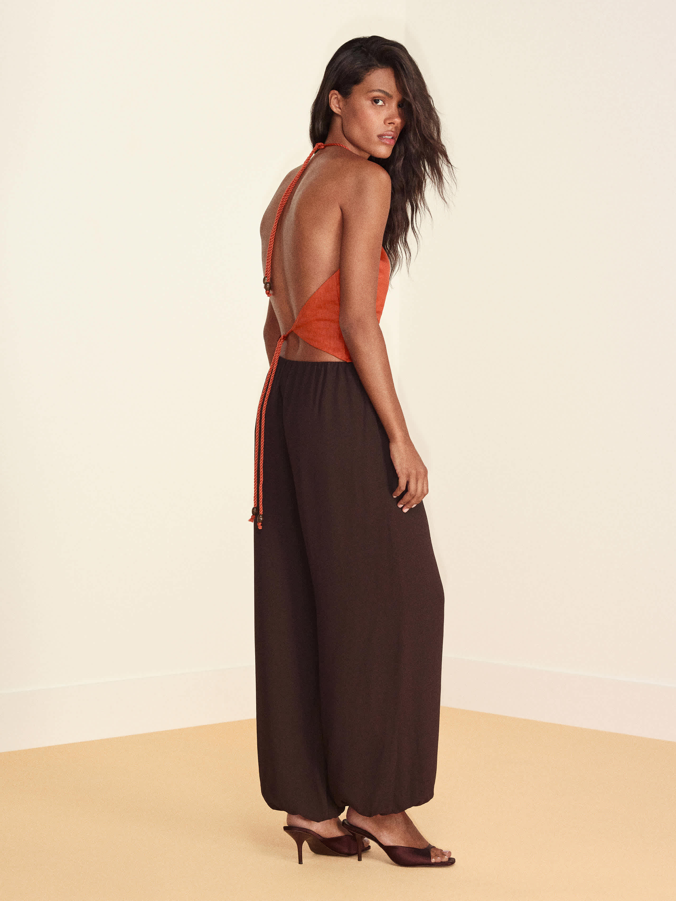 Reformation Zia Pant Brown XL | Reformation (Global)