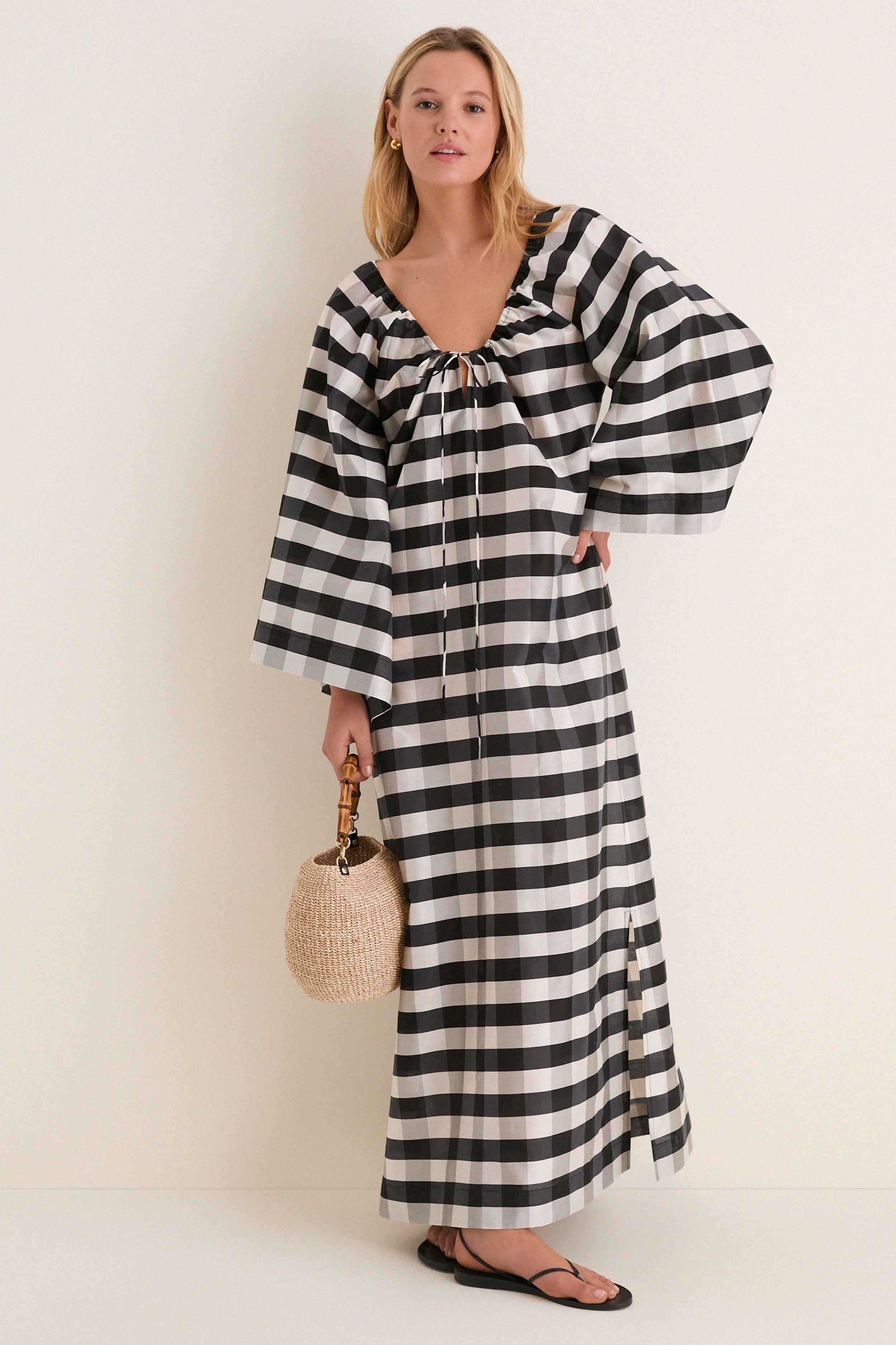Midnight Check Claudine Dress | Tuckernuck (US)