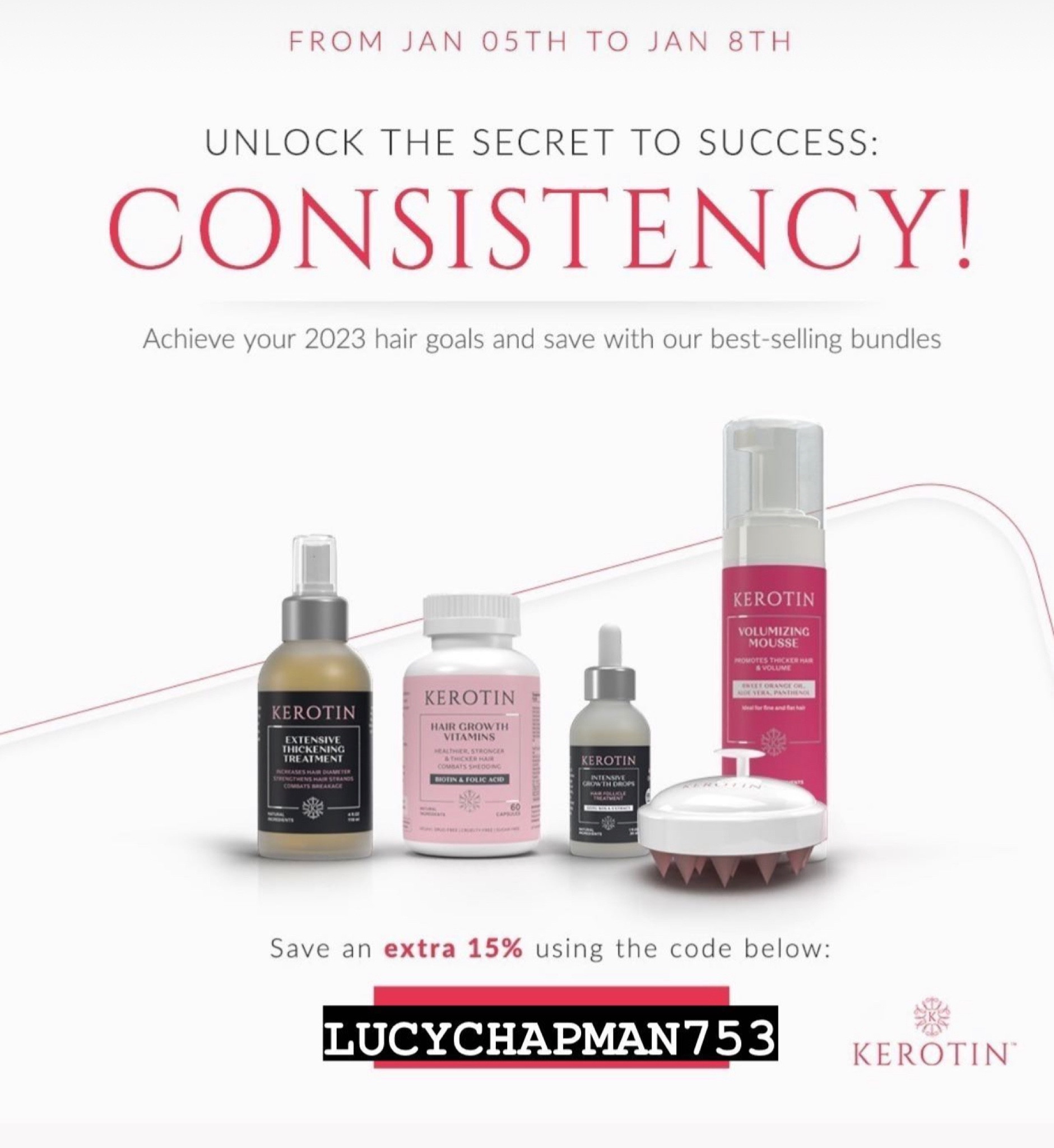 Beautiful hair is all about CONSISTENCY and there is a HUGE reduction on the kerotin haircare bundles !
My discount reduces it by a further 15% too ! Don’t miss this opportunity. My hair is transformed by these products .

#haircare #haircareproducts #hairgrowth #beauty #sale #discount #hairproducts 

#LTKsalealert #LTKbeauty #LTKU