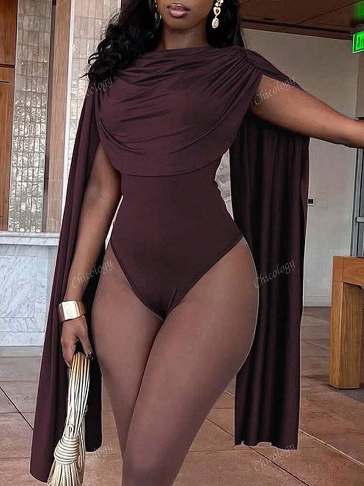 Women Summer Ruched Bodycon Elegant Sexy Bodysuits | SHEIN
