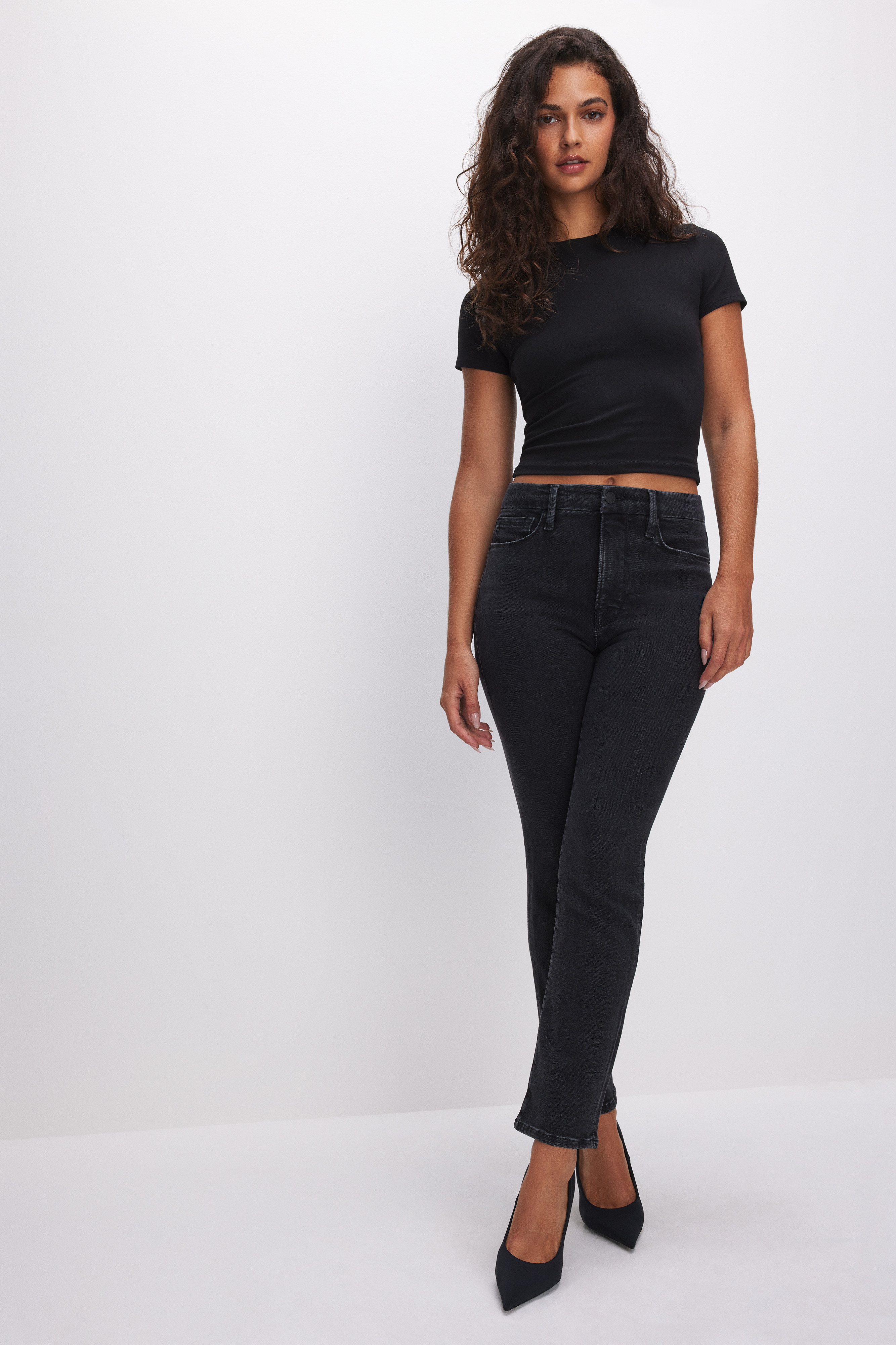 GOOD LEGS STRAIGHT JEANS | BLACK264 - GOOD AMERICAN | Good American