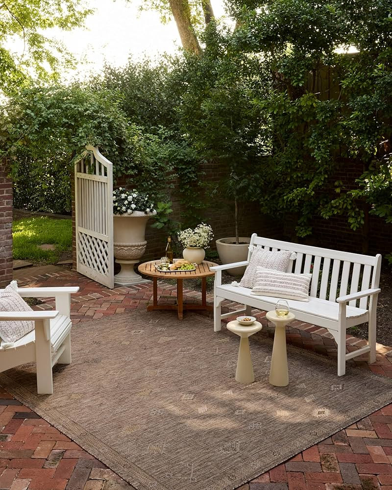 Loloi Birch Collection BIR-03 Natural/Sand 7'-10" x 10', .25" Pile Height, Area Rug, Indoor/Outdo... | Amazon (US)